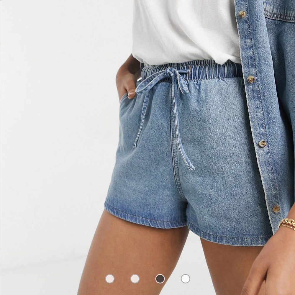 ASOS Drawstring Denim Shorts
